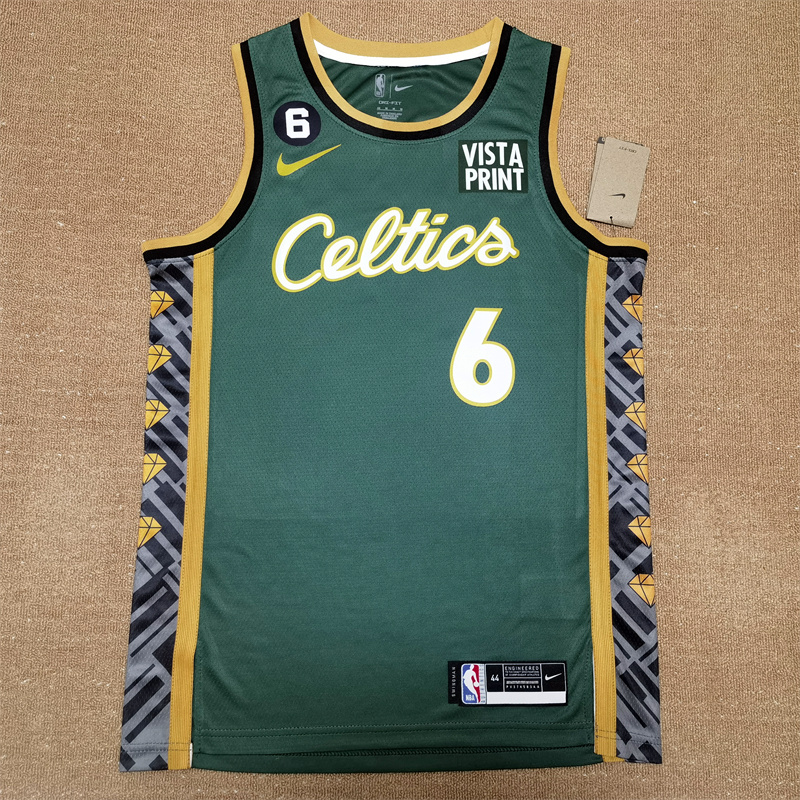 Men Boston Celtics #6 Russell Green Nike City Edition 2025 NBA Jersey
